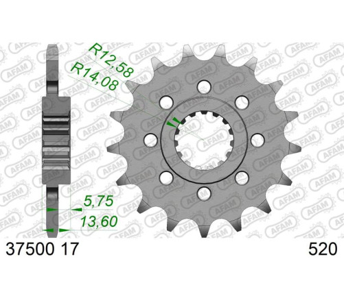 Pignon AFAM acier standard 37500-520