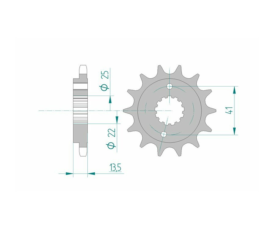 Pignon AFAM acier standard 20507 - 525