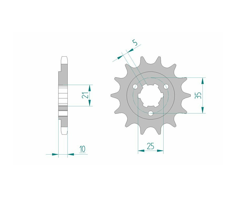 Pignon AFAM acier standard 22602 - 525