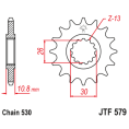 Pignon JT SPROCKETS acier anti-bruit 579 - 530