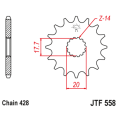 Pignon JT SPROCKETS acier anti-bruit 558 - 428