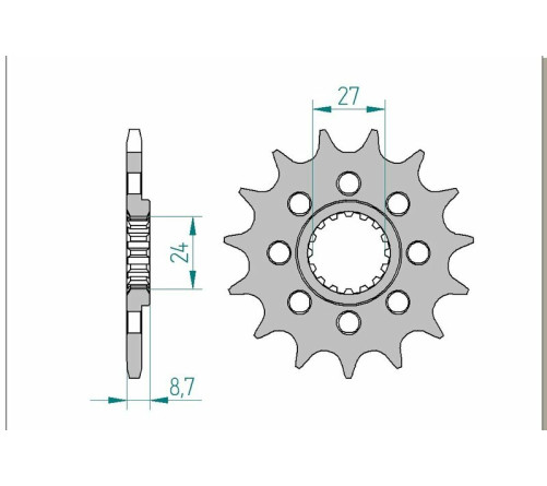 Pignon AFAM acier standard 22902 - 520