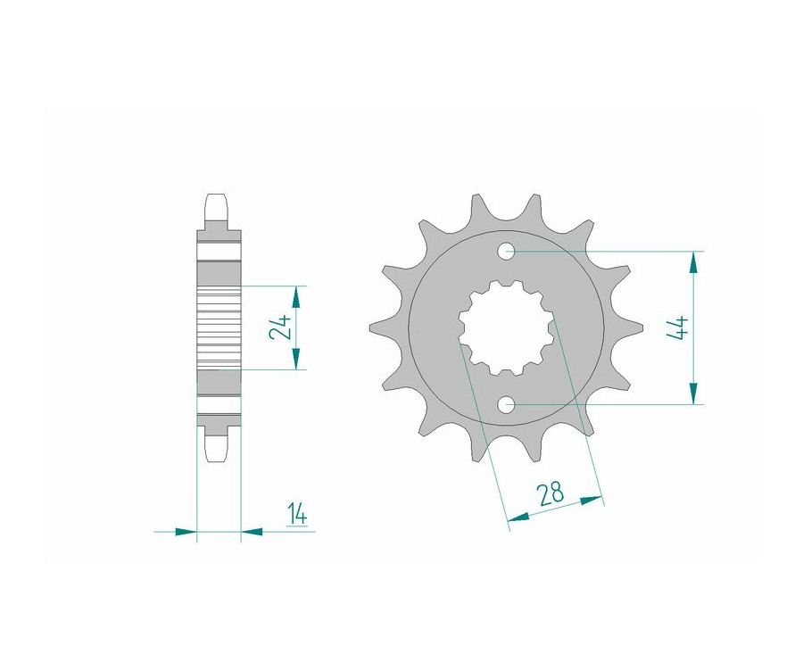 Pignon AFAM acier standard 20614 - 525