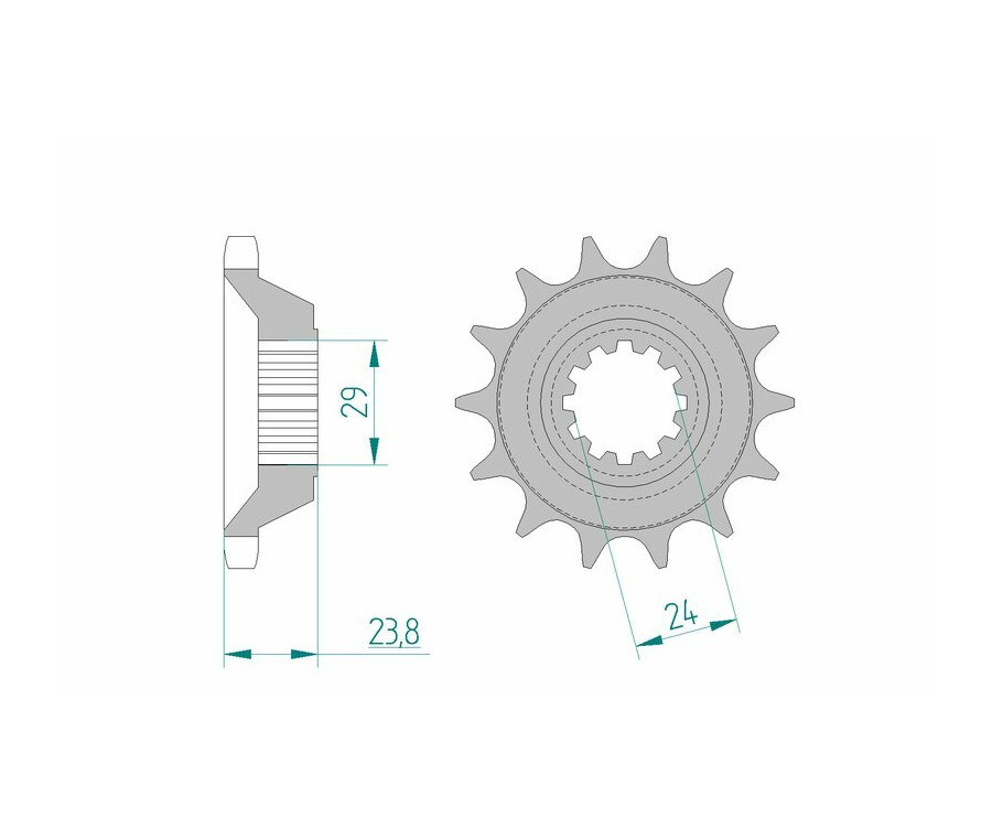 Pignon AFAM acier standard 24806 - 530