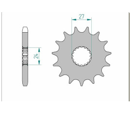 Pignon AFAM acier standard 22900 - 530