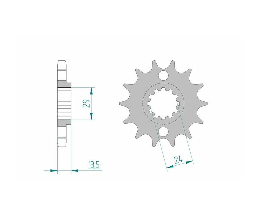 Pignon AFAM acier standard 24801 - 630