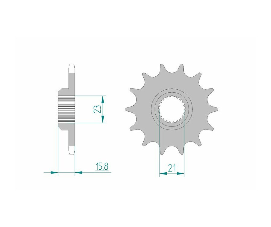 Pignon AFAM acier standard 21504 - 520