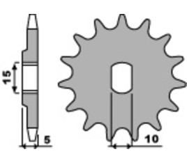 Pignon PBR acier standard 590 - 415