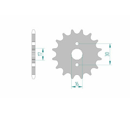 Pignon AFAM acier standard 20105 - 420 - 1074490002