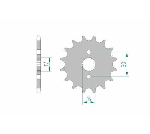 Pignon AFAM acier standard 20105 - 420 - 1074490002