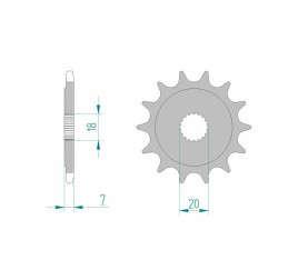 Pignon AFAM acier standard 22202 - 520