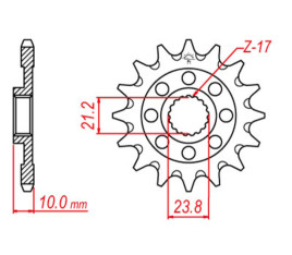 Pignon JT SPROCKETS acier anti-boue 1443 - 520