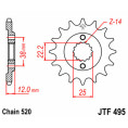 Pignon JT SPROCKETS acier standard 495 - 520