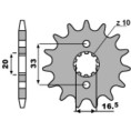 Pignon PBR acier standard 430 - 520