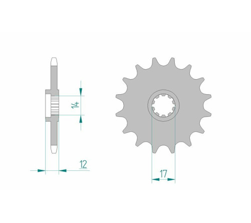 Pignon AFAM acier standard 58102 - 420