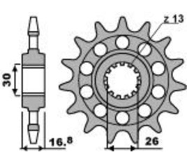 Pignon PBR acier standard 347M - 520