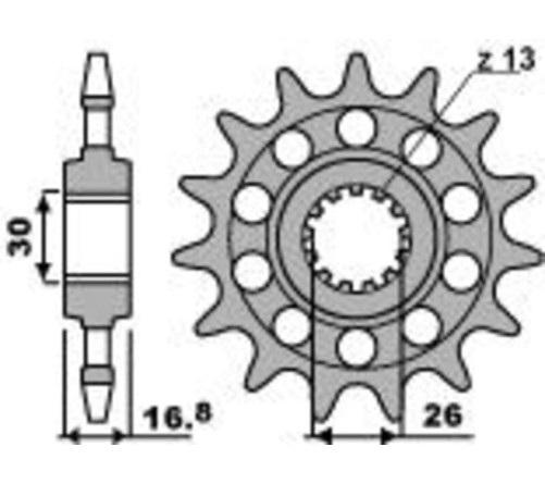 Pignon PBR acier standard 347M - 520