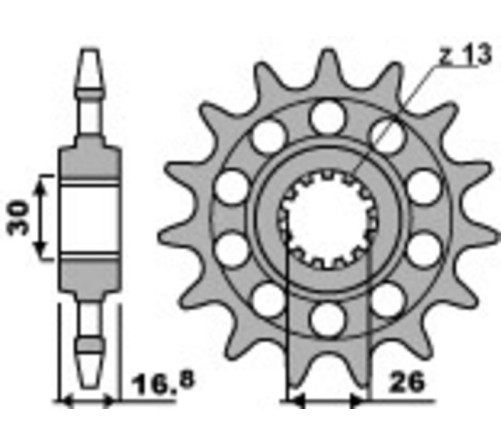 Pignon PBR acier standard 347M - 520