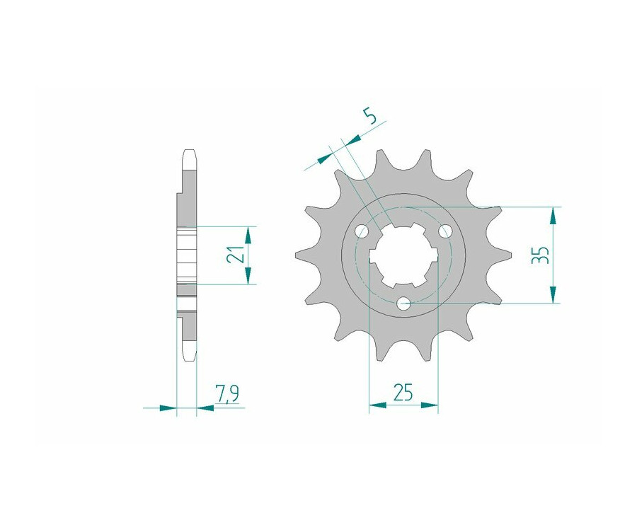 Pignon AFAM acier standard 22503 - 520