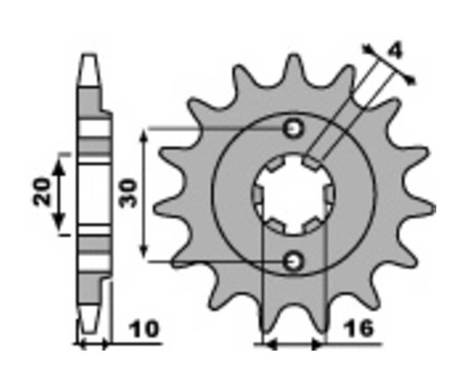 Pignon PBR acier standard 720 - 520