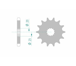 Pignon AFAM acier standard 22403 - 530