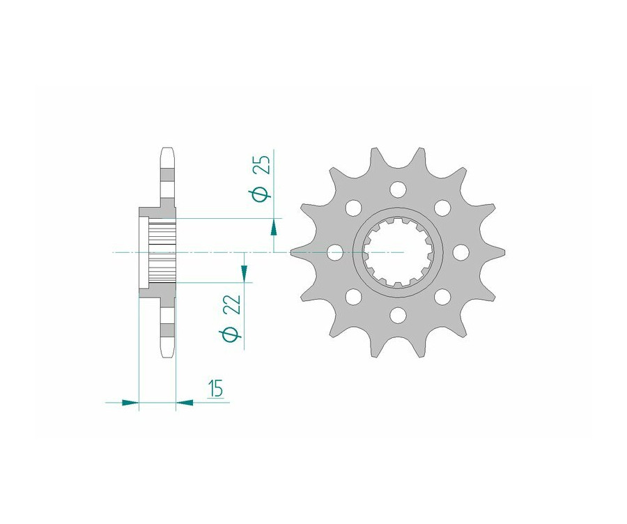 Pignon AFAM acier standard 24509 - 520