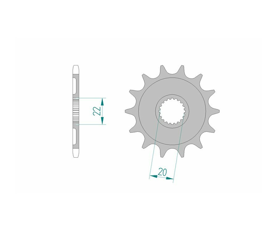 Pignon AFAM acier standard 21309 - 520