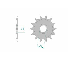 Pignon AFAM acier standard 21309 - 520