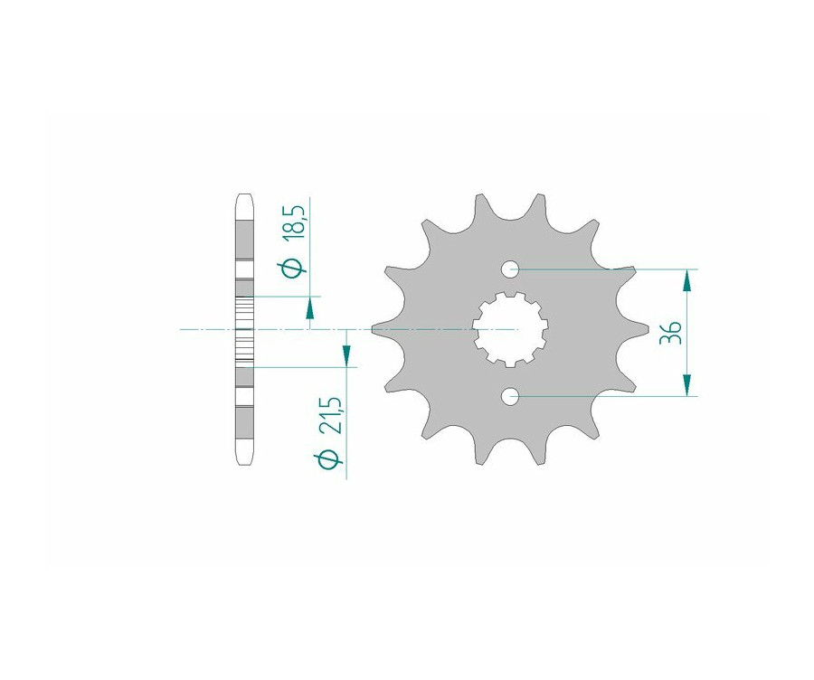 Pignon AFAM acier standard 20304 - 520