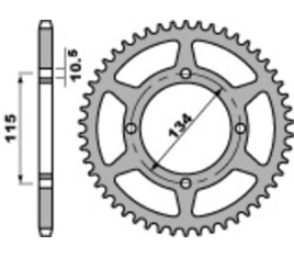 Pignon PBR acier standard 710 - 428