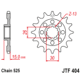 Pignon avec gomme anti-bruit JT SPROCKETS acier standard 404 - 525