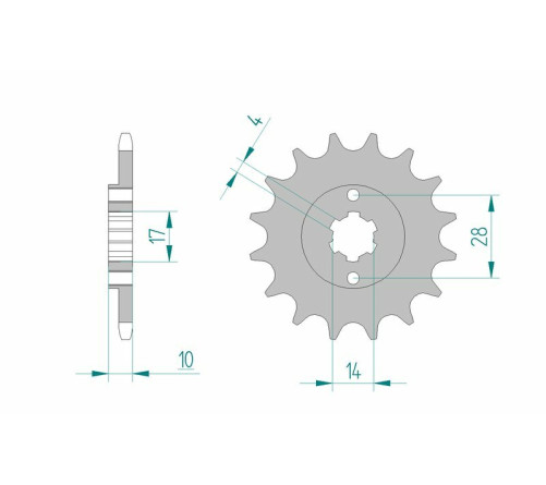 Pignon AFAM acier standard 49100 - 420