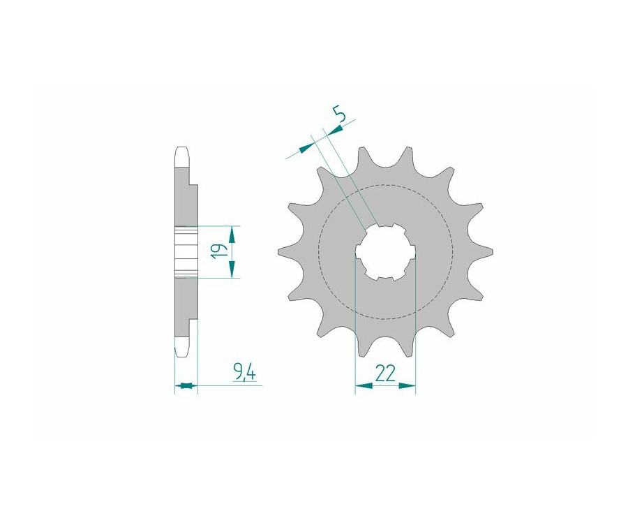 Pignon AFAM acier standard 20309 - 520