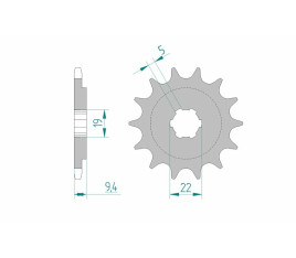 Pignon AFAM acier standard 20309 - 520