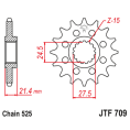 Pignon JT SPROCKETS acier anti-bruit 709 - 525