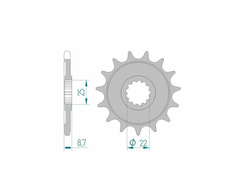 Pignon AFAM acier standard 28405 - 525