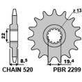 Pignon PBR acier standard 2299 - 520