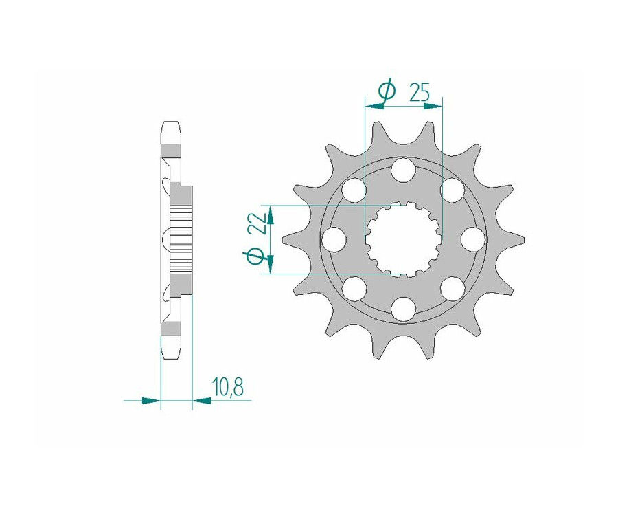 Pignon AFAM acier standard 94807 - 525