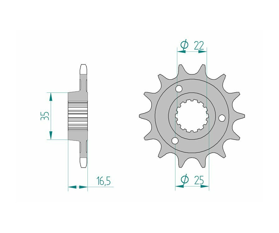 Pignon AFAM acier standard 52613 - 525