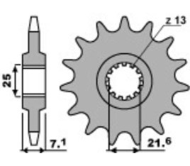 Pignon PBR acier standard 585F - 520