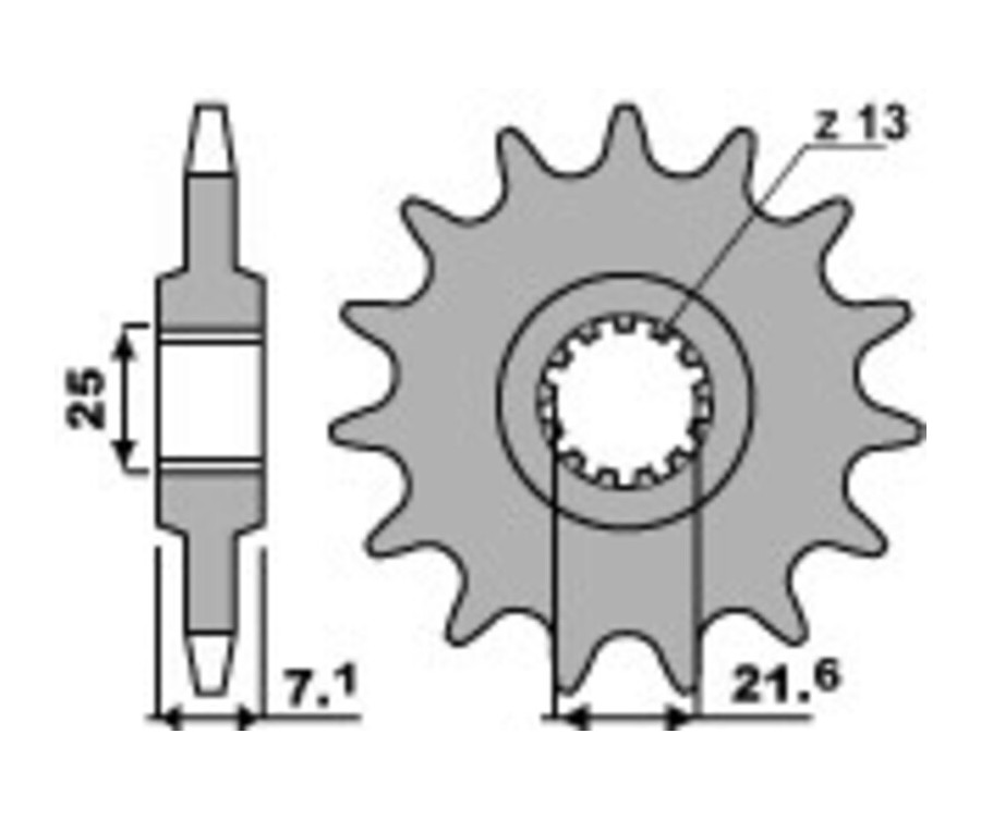 Pignon PBR acier standard 585F - 520