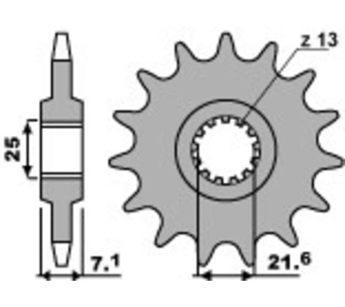 Pignon PBR acier standard 585F - 520