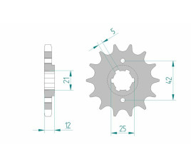 Pignon AFAM acier standard 21501 - 530