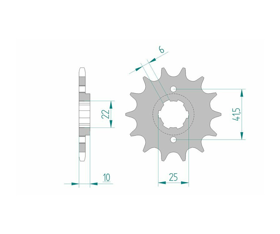 Pignon AFAM acier standard 20508 - 520