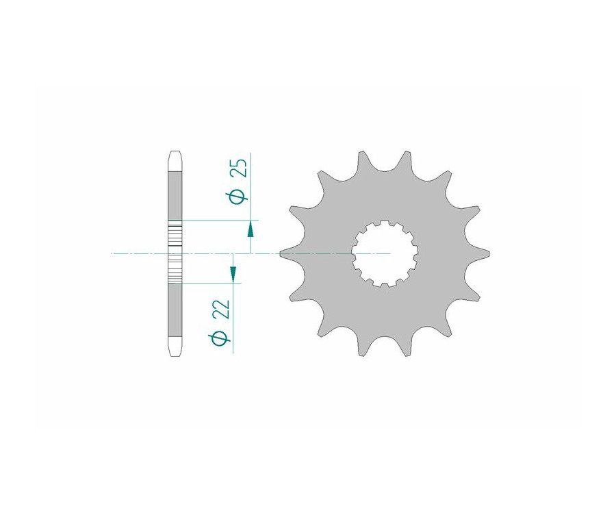 Pignon AFAM acier anti-boue 27500 - 520