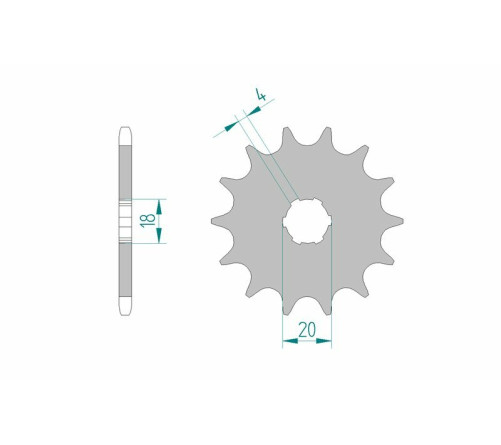 Pignon AFAM acier standard 20303 - 520