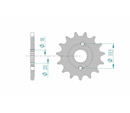 Pignon AFAM acier standard 20211 - 420