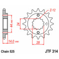 Pignon JT SPROCKETS acier standard 314 - 525