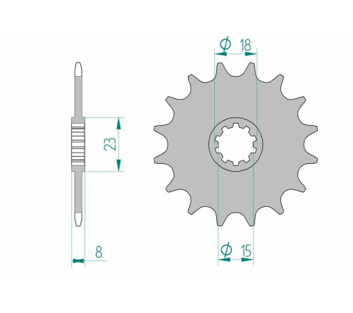 Pignon AFAM acier standard 94108 - 415