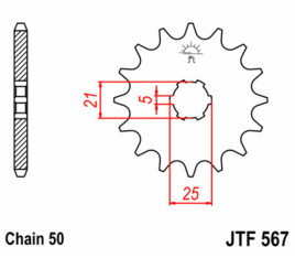 Pignon JT SPROCKETS acier standard 567 - 530